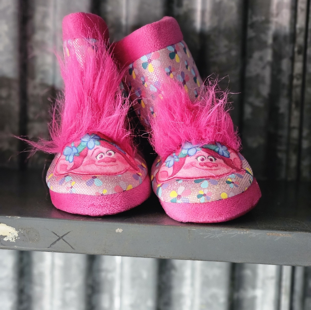 Girls trolls bootie slippers
